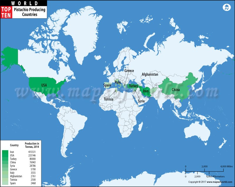 El pistacho por el mundo